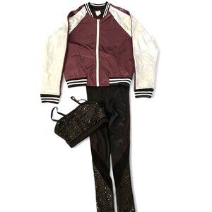Hip Hop Costume! Satin Basketball Jacket, Sequin Pants and Bra top ( New)